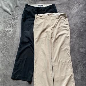 BANANA REPUBLIC | Two LIKE NEW Martin Fit Dress Pants in Black and Beige
